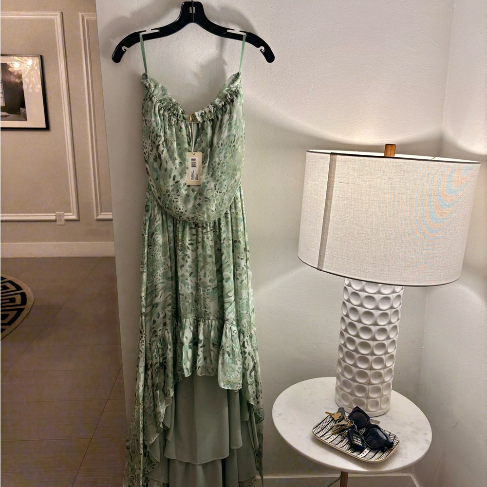 New Ramy Brook Printed Neve Strapless Maxi Dress Julep - Picture 5 of 9